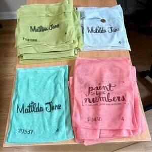 Matilda Jane mesh bags lot of 51 different sz & shapes paint by numbers series